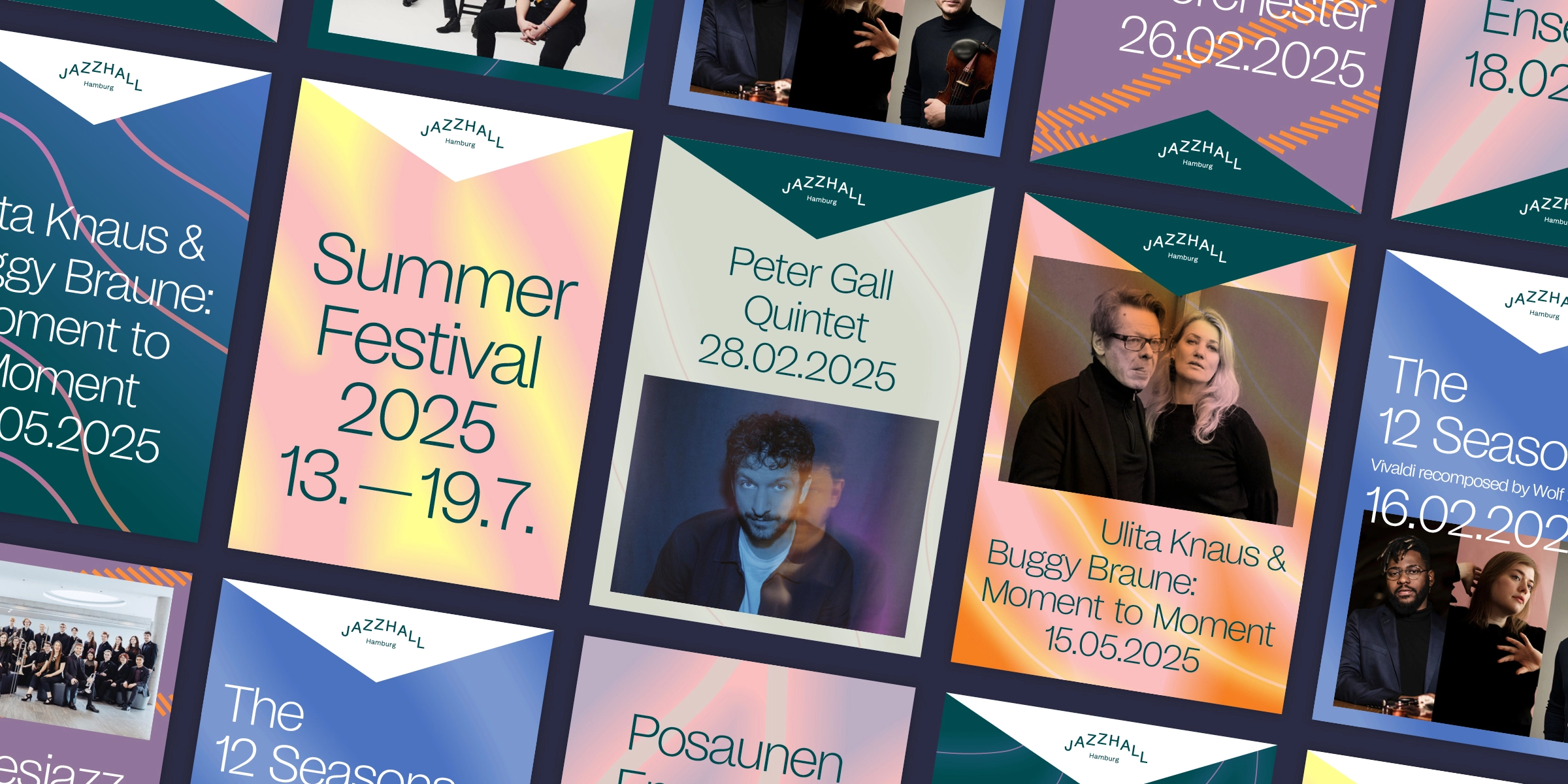 JazzHall Branding and design system with posters